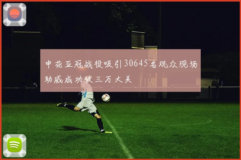 申花亚冠战役吸引30645名观众现场助威成功破三万大关